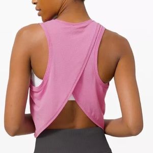 *RARE* NWOT lululemon Fast as Light Tank *Mesh - Magenta Glow Pink open back top